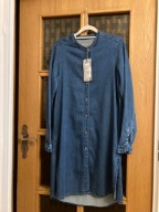 SUKIENKA JEANS CULTURE XS DŁUGA ROZPINANA MANKIET FALBANKA