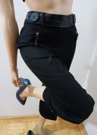 BERIL grafitowe wełniane rybaczki FASON IKON W STYLU RETRO PIN UP M