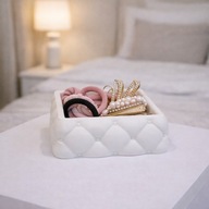 Pudełko / Organizer na spinki i gumki do włosów – Biały