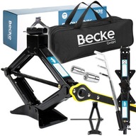 PODNOŚNIK SAMOCHODOWY LEWAREK TRAPEZOWY MOCNY KLUCZ GRZECHOTKA 1,5T BECKE