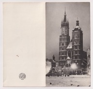 Kraków Karnet Świąteczny 1964r nakład 1790 sztuk wymiary 182 x 175mm. l834