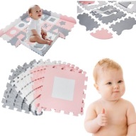 MATA PIANKOWA XL DLA DZIECI PUZZLE ZWIERZĄTKA SKŁADANA NA KOJEC 150X150X1CM