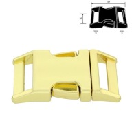 Klamra metalowa zatrzaskowa zatrzask 25mm mosiądzowane złota