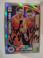 Karta panini autograf Termalica sezon 16/17 Kędziora Guba Duet nie do