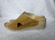 BUTY KLAPKI WASAK RUDY NUBUK / JAK NOWE / 41 WKŁ.26.5 CM