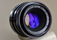 Carl Zeiss Jena MC red PANCOLAR 50mm f/1,8 - NAJLEPSZY - kobaltowe powłoki