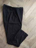Spodnie damskie 6XL luźne czarne elastyczne lycra lejące pas120