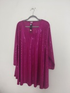 Różowa cekinowa bluzka kimono tunika plus size 54, 56