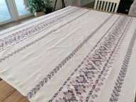 BAWEŁNI. OBRUS WINOGRONOWY SZLAK + BIEŻNIK 137x175