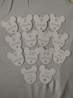 Tabliczki do zdjęć z z miesiącami/ grawer