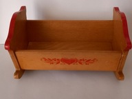 kołyska dla lalki PRL ludowa zabawki