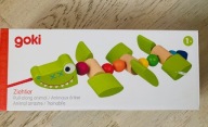 zabawka Goki drewniany krokodyl na sznurku do ciągnięcia wiek 1+ + GRATIS