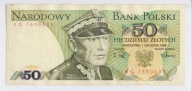 PRL - Banknot 50 zł. 1988 seria KG/z obiegu/