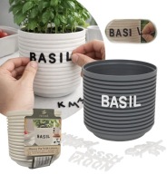 Doniczka z literami DIY na kwiaty zioła uprawa domowy osłonka 122 litery