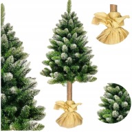 CHOINKA SZTUCZNA NA PNIU DIAMENTOWA JAK ŻYWA OŚNIEŻONA 180 CM STOJAK