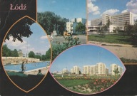 Pocztówka PRL Łódź mozaika 4 obrazy 63-Z-101