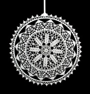 Zawieszka ozdoba na okno szydełkowa 34cm (Z197)