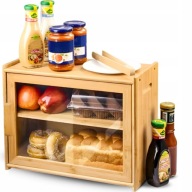Chlebak bambusowy pojemnik żywność przyprawy półka szafka do kuchni deska