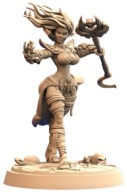 Queens of Tombs Sand Necromancer Pinup F Fantasy RPG D&D Druk 3D NSFW