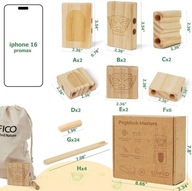 Klocki konstrukcyjne dla dzieci drewniane zabawka montessori 44 elementy