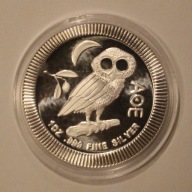 SOWA ATEŃSKA 2 $ DOLARY - TWO DOLLARS NIUE 2020 - 1 OZ 999 - 1 UNCJA 999