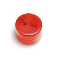 Piękne Drewniane pudełko na pierścionek z grawerem (Czerwone)