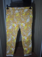 Spodnie dżins proste strecz 42 angels kwiatki