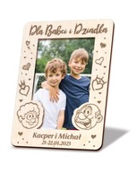 Ramka DREWNIANA na zdjęcie DZIEŃ BABCI I DZIADKA