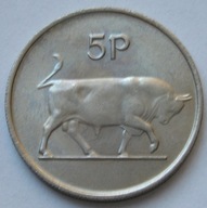 Irlandia 5 pensów 1978 - byk - stan 1/2