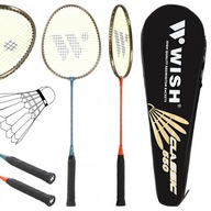 Zestaw Rakiet Badminton 2 szt. Paletki Rakietki Pokrowiec WISH