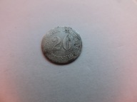 NIEMCY 20 PFENNIG 1876 F SREBRO