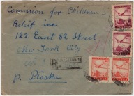 Fi 400 + Fi 398 na kopercie listu lotniczego, gwarancja Walocha