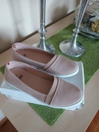 Buty damskie balerinki pudrowy róż 38