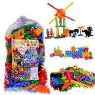 KLOCKI KONSTRUKCYJNE WAFLE MIX 110 ZESTAW KOLOROWYCH KLOCKÓW DO ŁĄCZENIA