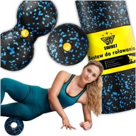 Zestaw do masażu EPP Roller Wałek + Piłka Duoball regeneracja mięśni plecy