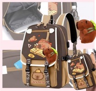 KAPIBARA PLECAK SZKOLNY TORNISTER BRELOK MASKOTKA DLA DZIECI CAPIBARA