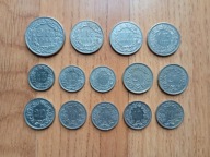 ZESTAW MONET: 5, 10, 20, 50 RAPPEN, 1, 2 FRANKI: 7,50 FRANKÓW SZWAJCARIA