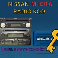 NISSAN MICRA ZDALNE ROZKODOWANIE KOD DO RADIA - 100% SKUTECZNOŚCI