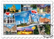 WARSZAWA Magnes na lodówkę D222