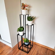 Kwietnik Stojący LOFT XXL 4 Donice | 110 cm | dąb craft złoty