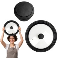 POKRYWKA SZKLANA 28 30 32 CM DO GARNKA PATELNI UNIWERSLNA SILIKONOWA