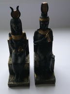 Egipscy bogowie - figurki 2 sztuki - Faraon z żoną