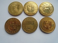 MONETA 2 zł WOJEWÓDZTWO PODLASKIE KIELCE RZESZÓW LUBUSKIE WARMIA 2007 x 6