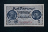 Banknot Niemcy 5 marek 1939 rok !!!