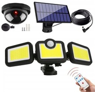 Lampa solarna LED z czujnikiem ruchu i zmierzchu + GRATIS atrapa kamery