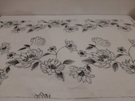 BIEŻNIK SERWETKA PŁÓCIENNY SKANDYNAWSKI ORYGINALNY KKWIATOWY HAFT