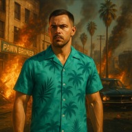 T-shirt Koszulka Koszula GTA Vice City – styl Tommy Vercetti, klimat lat 80