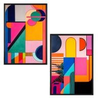 Plakat Zestaw 70x50, 2 sztuki, plakaty postery,RETRO,VINTAGE,PASTEL