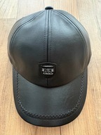 Czapka z daszkiem męska skóra ekologiczna