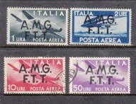 WŁOCHY / TRIEST zona A Mi 18,19,21,23 z nad A.M.G. F.T.T. z 1947
